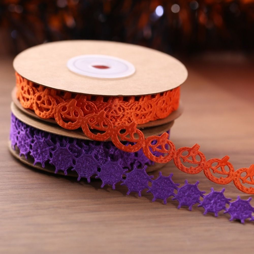 Is Sewing A Textile Craft - Kabartmalı Tasarım Cadılar Bayramı Kurdelesi 10m
