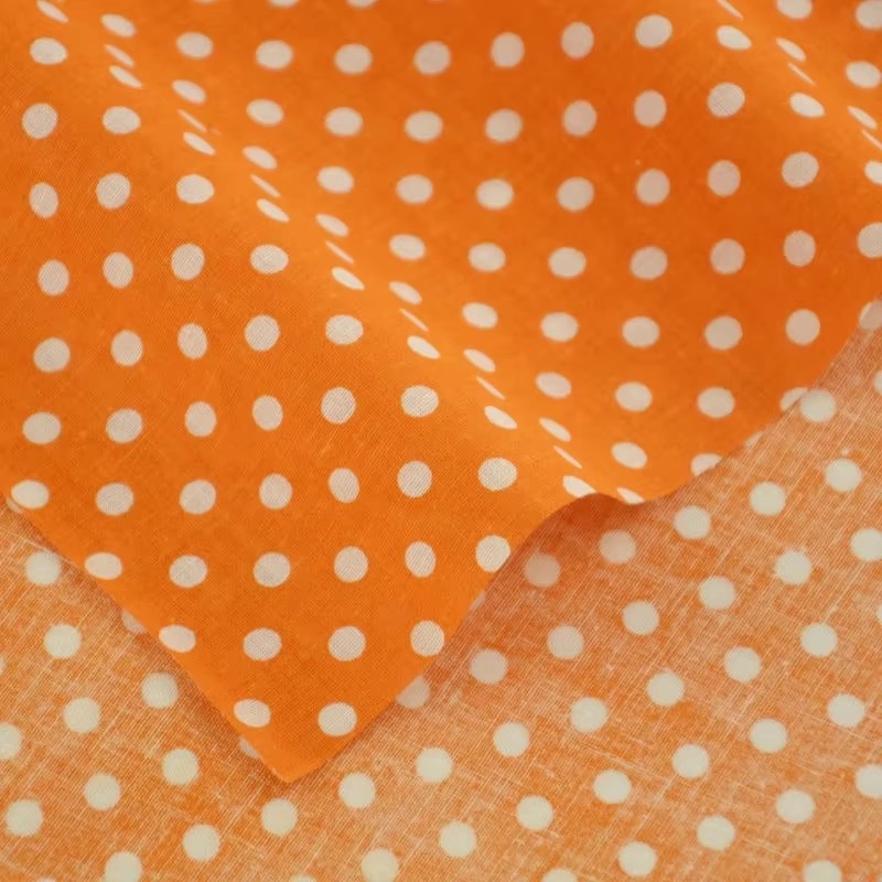 50X150CM beyaz turuncu Polka D - Sewing In Textile incelemesi ve fiyatı
