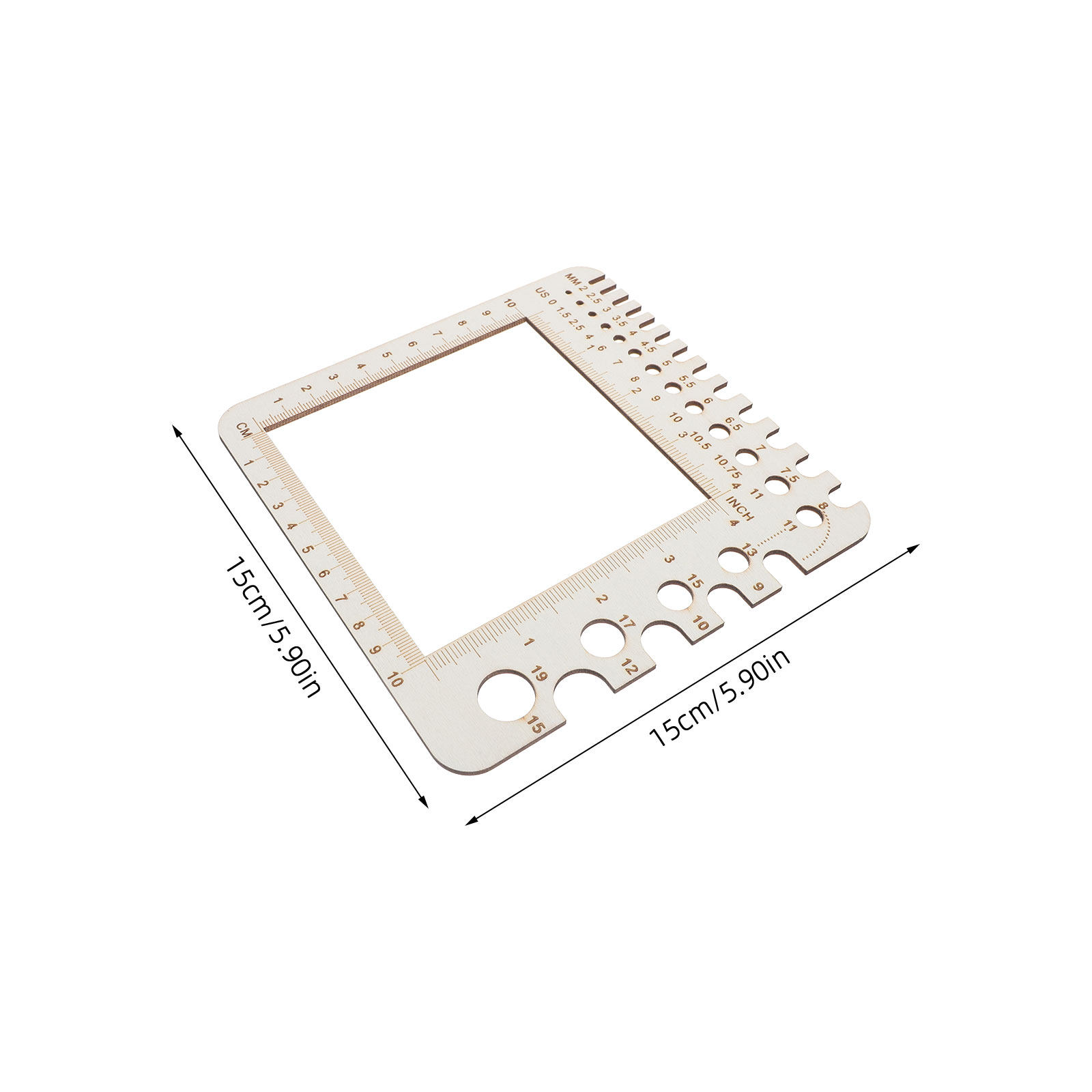 2 Adet Ahşap Örgü Ölçü Cetveli - Sewing Gauge Ruler incelemesi ve fiyatı