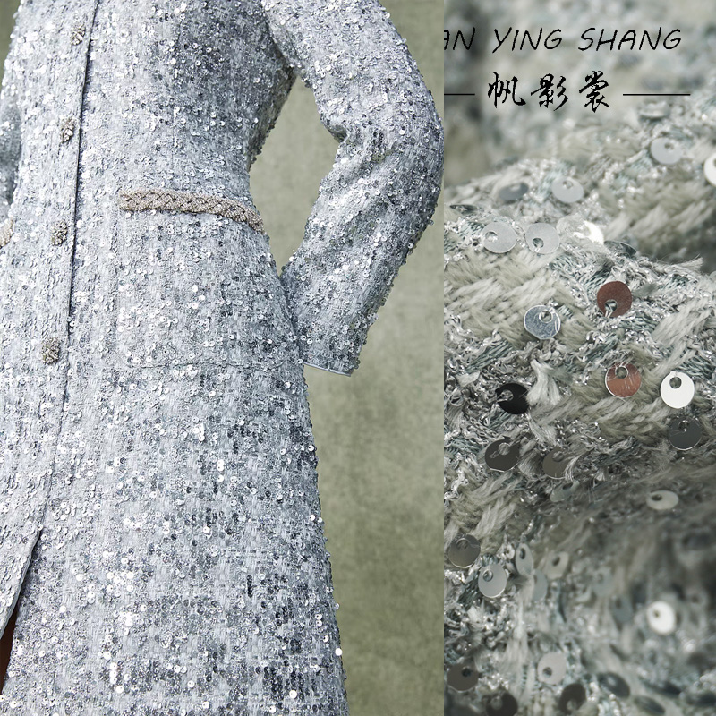 Gümüş Gri Simli Pul Payetli Tü - Sewing Tweed incelemesi ve fiyatı