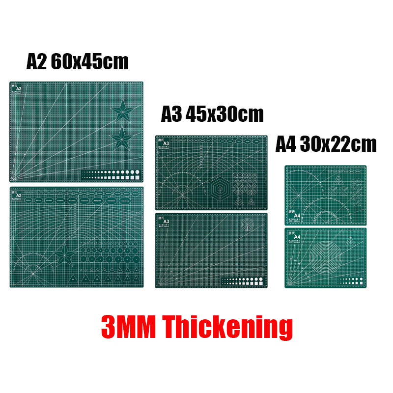 A2 A3 A4 PVC kesme Mat Pad çif - Cutting Mat Self Heal incelemesi ve fiyatı