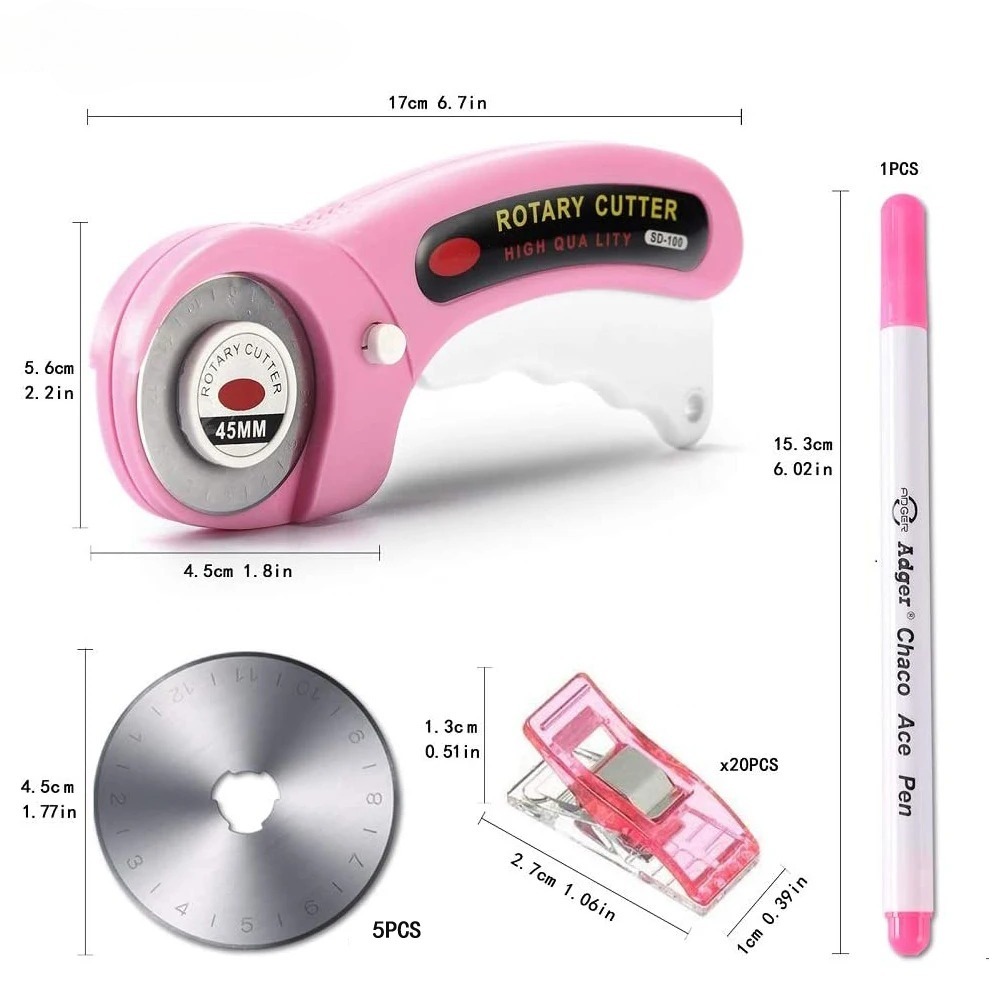 5mm Döner Kesici, 5 adet Yedek - Rotary Cutter Fabric incelemesi ve fiyatı